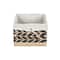 Household Essentials 9&#x22; Black &#x26; Natural Herringbone Wicker Storage Basket with Cloth Liner